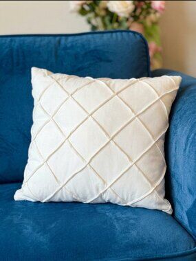 Simple White Accent Throw Pillow